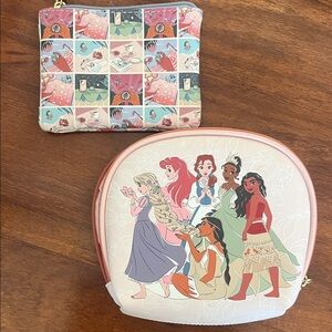 Disney Multicolor Princess Cosmetic Bags Set - Pink Accents